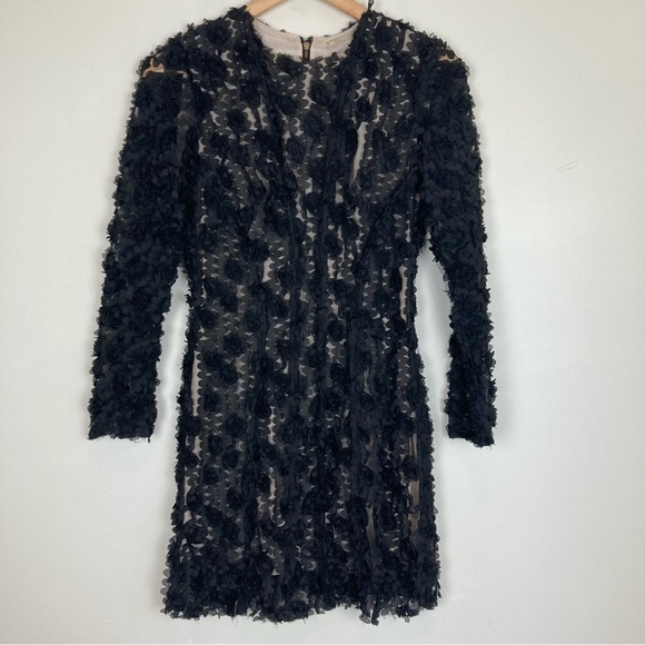 Nina Ricci Dresses & Skirts - Nina Ricci cocktail black cocktail dress with textured rosette overlay. SZ36(FR)